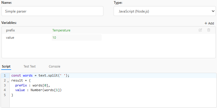 Simple parser