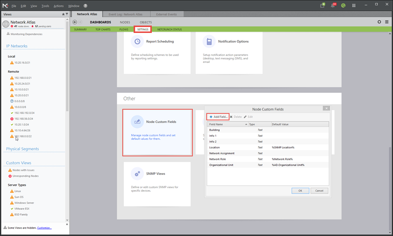 Define Custom Fields