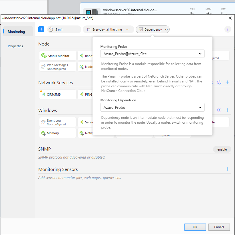Monitoring Probe in Azure Cloud