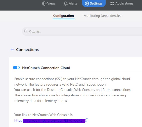 NetCrunch Connections Cloud